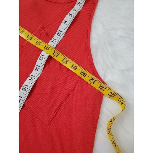 FREE PEOPLE We the free orange Tank top ONE SIZE - Picture 6 of 11